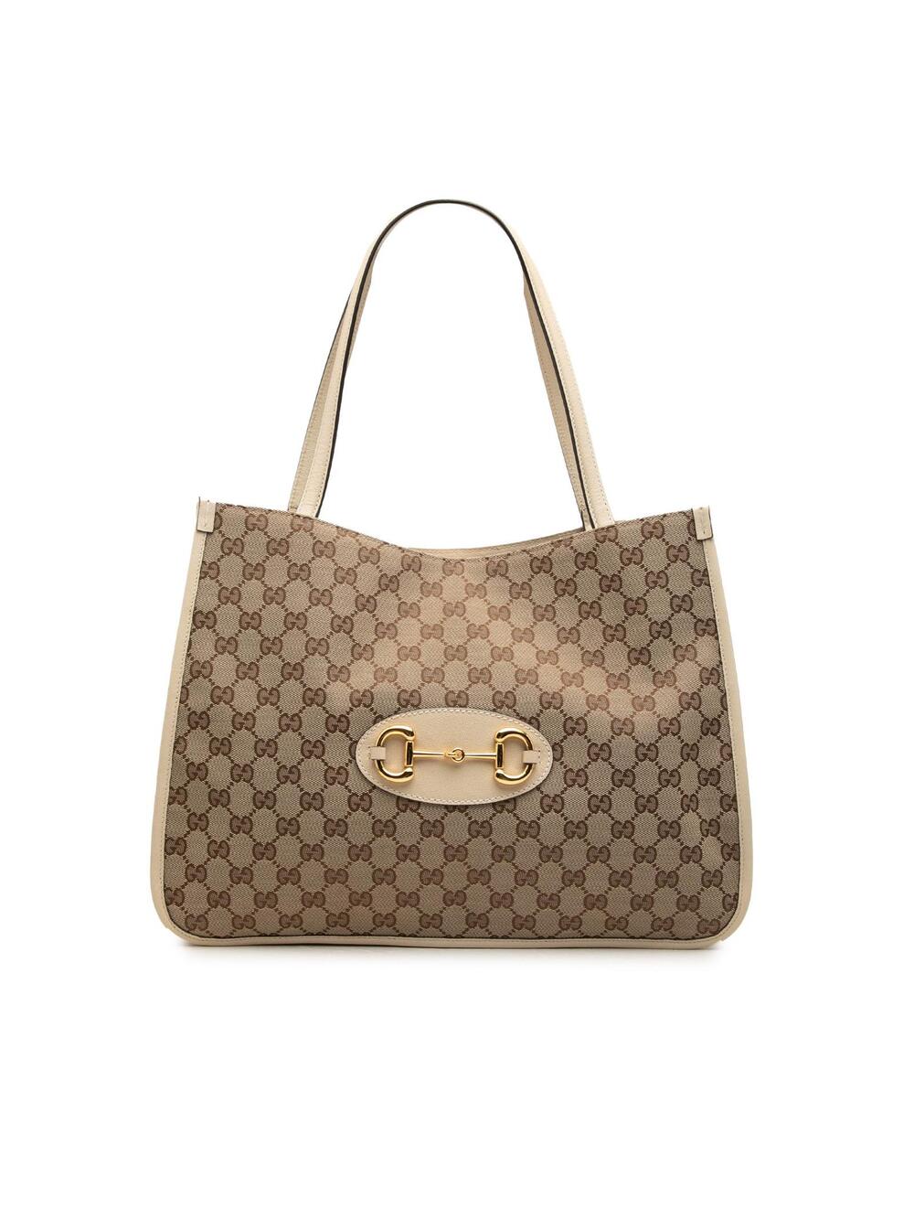Gucci Medium Canvas Horsebit Tote Pre- #350601G11B